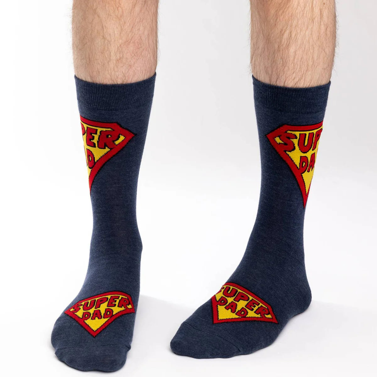 Good Luck Sock Men's Super Dad & Father's Day Socks, Adult, Blue, One size