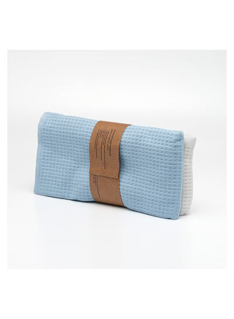 AQM Bless Turkish Cotton Kitchen Cloth - Dual Textured Design, Pack of 2