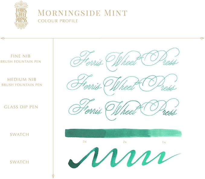 Ferris Wheel Press Fountain Pen Ink | Everyday Ink Collection | Pale Green | 85ml