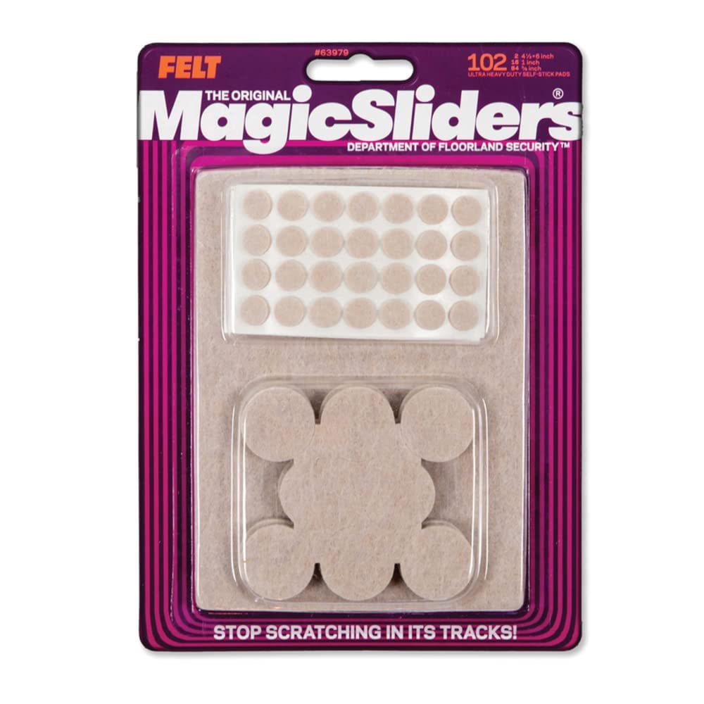 Magic Sliders 61979 Ultra Heavy Duty Oat Felt Pads Value Pack 102