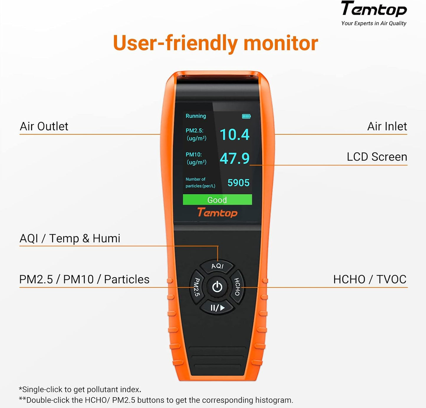 Temtop LKC-1000S+ 2nd Generation Air Quality Detector