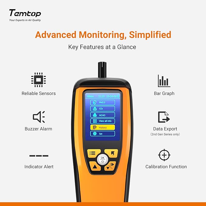 Temtop M2000 2nd Generation Air Quality Detector