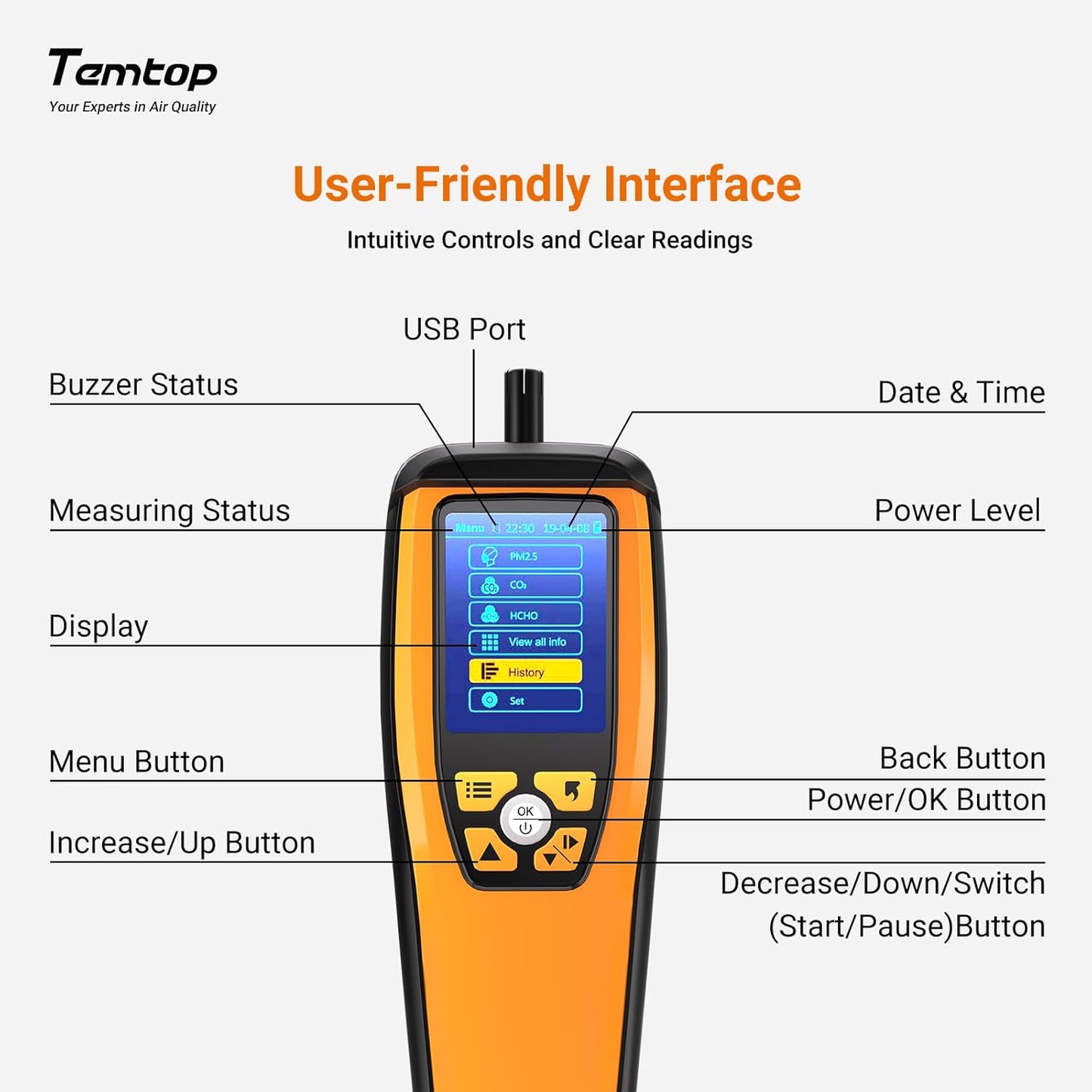 Temtop M2000 2nd Generation Air Quality Detector