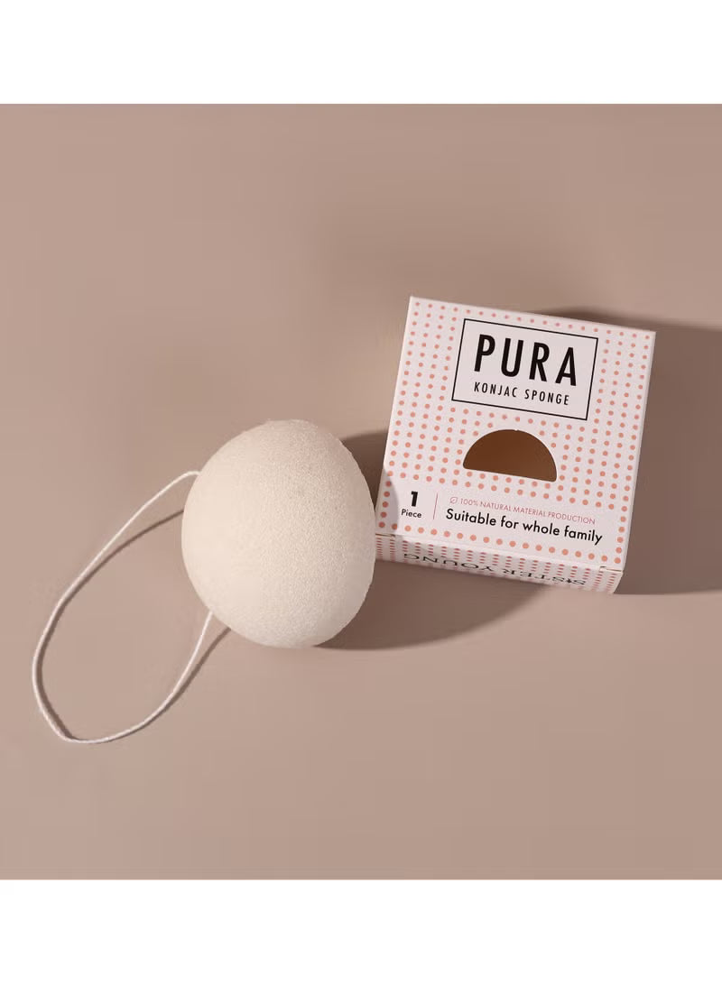 Sister Young Pura Konjac Sponge White
