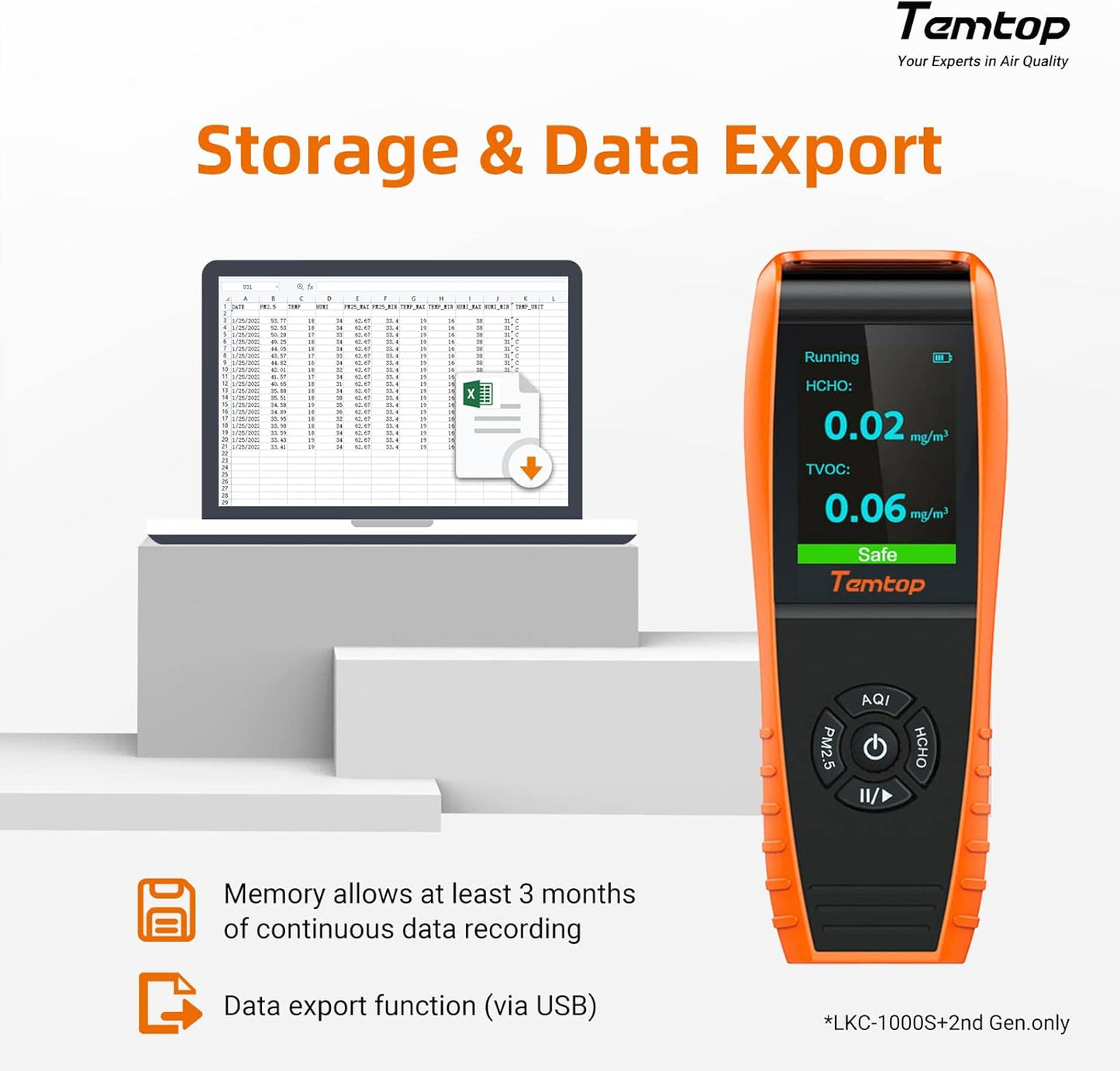Temtop LKC-1000S+ 2nd Generation Air Quality Detector