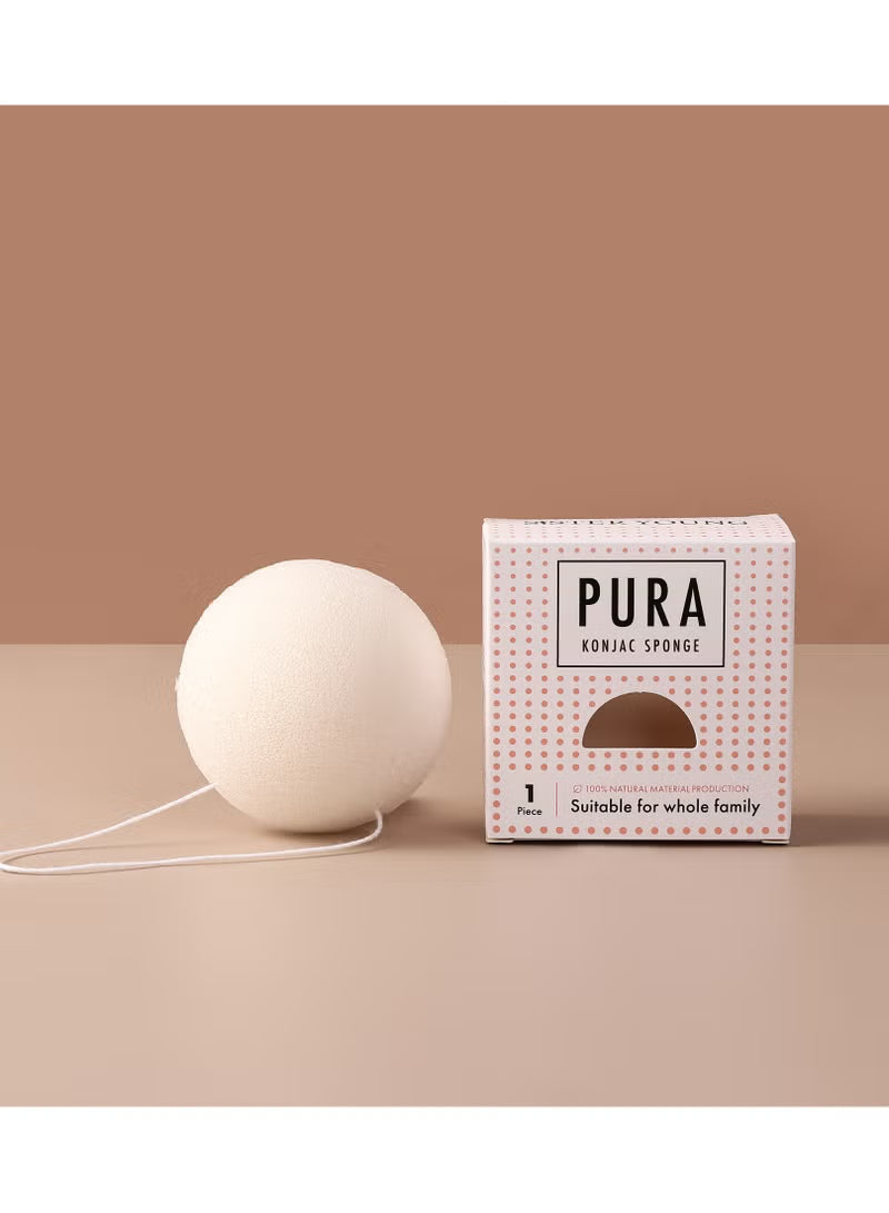 Sister Young Pura Konjac Sponge White