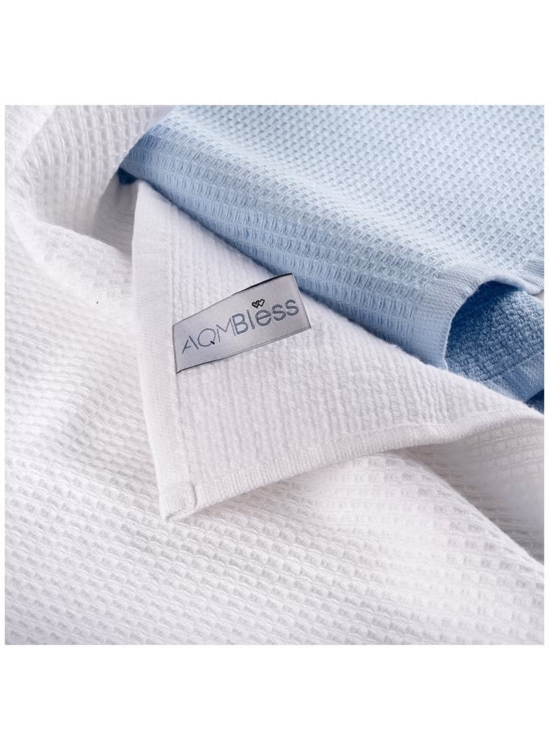 AQM Bless Turkish Cotton Kitchen Cloth - Dual Textured Design, Pack of 2