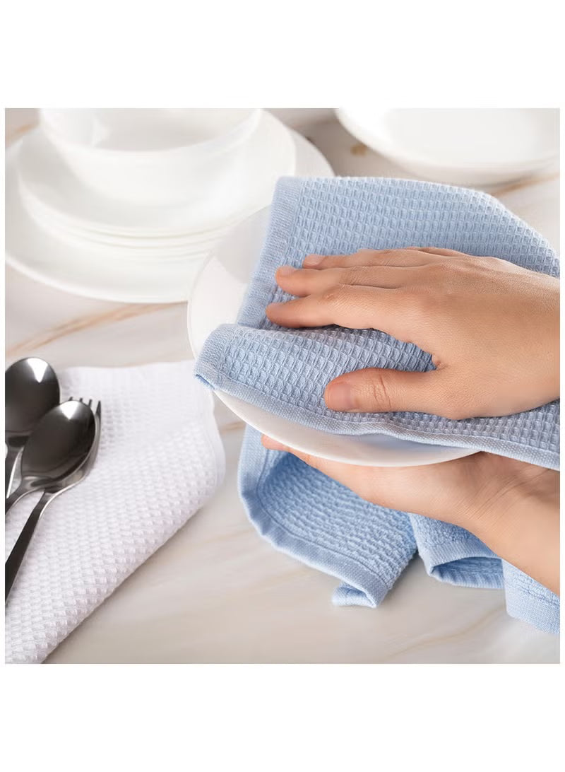AQM Bless Turkish Cotton Kitchen Cloth - Dual Textured Design, Pack of 2