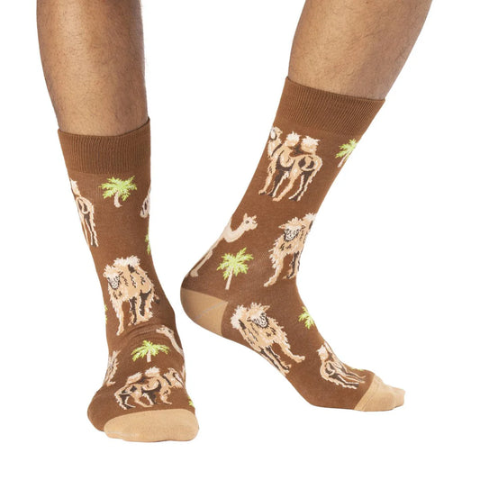 Good Luck Sock Men's Camel Socks, Shoe Size 7-12