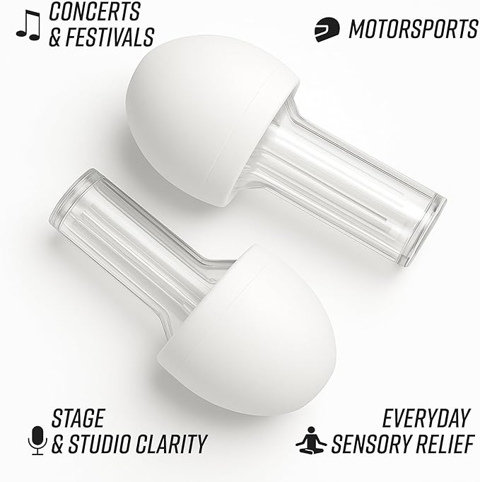 Vibes Acoustic Filter Ear Plugs - High Fidelity Earplugs - Hearing Protection