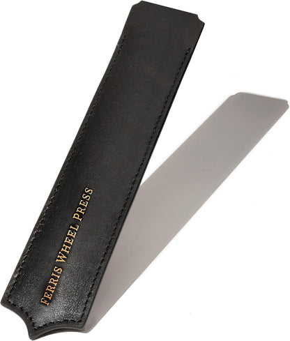 Ferris Wheel Press | Joule Fountain Pen | Engravers Teal | Double Gold Plated, Sapphire Lacquer Finish | Two-Tone Steel Nib | Leather Sleeve/Fine