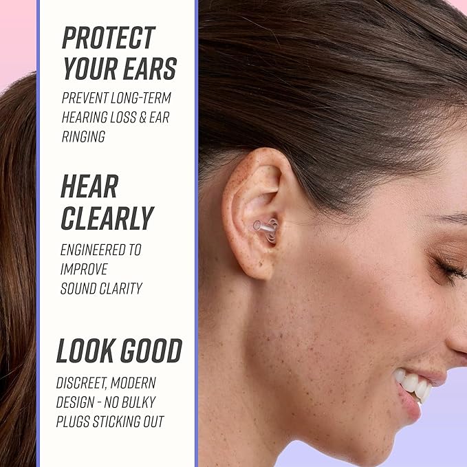 Vibes Acoustic Filter Ear Plugs - High Fidelity Earplugs - Hearing Protection
