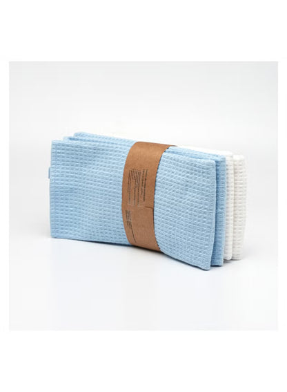 AQM Bless Turkish Cotton Kitchen Cloth - Dual Textured Design, Pack of 4
