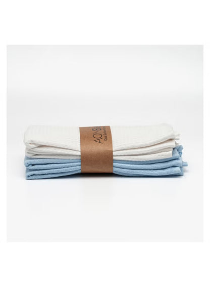 AQM Bless Turkish Cotton Kitchen Cloth - Dual Textured Design, Pack of 4